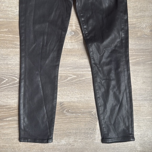 AGolde Sophie cropped High Rise Skinny Coated Wax Jeans 29 - Picture 5 of 12